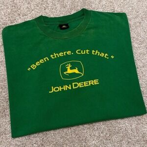 Y2K Vintage John Deere Graphic Logo T-Shirt | Green | XL